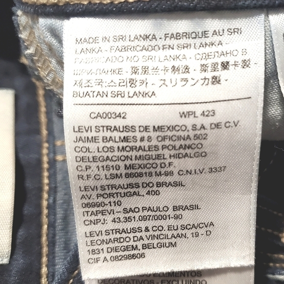 LEVI'S SKINNY DARK WASH STRAIGHT LEG STRETCH JEANS LOW RISE WOMENS SIZE 25 - Picture 8 of 12